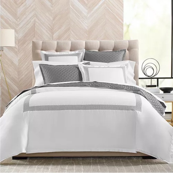 Hudson Park Collection Other - Hudson Park Collection 500TC Embroidered Geo Duvet Cover, Twin NEW w/Tag